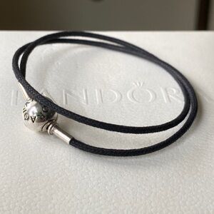 PANDORA Essence Double Black Cord Bracelet